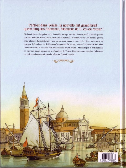 Verso de l'album Giacomo C. - Retour à Venise Tome 1 Retour à Venise