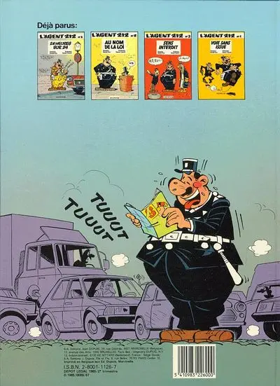 Verso de l'album L'Agent 212 Tome 5 Poulet aux amendes