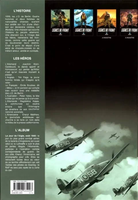 Verso de l'album Lignes de front Tome 2 Le vol de l'aigle
