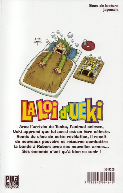 Verso de l'album La Loi d'Ueki Tome 6