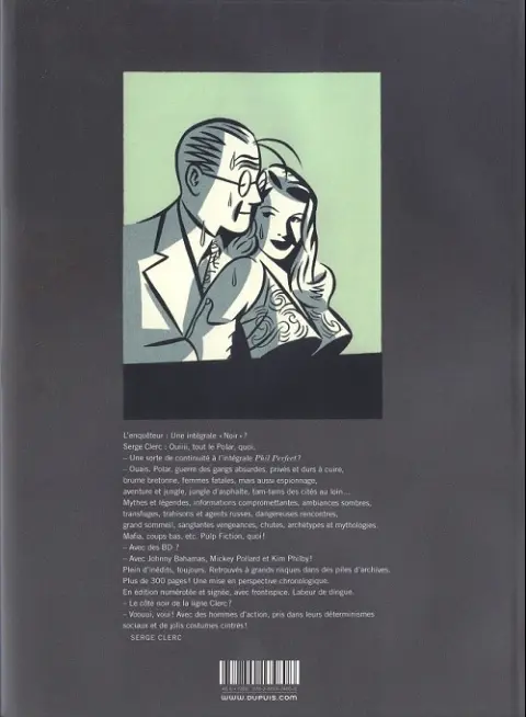 Verso de l'album Noir