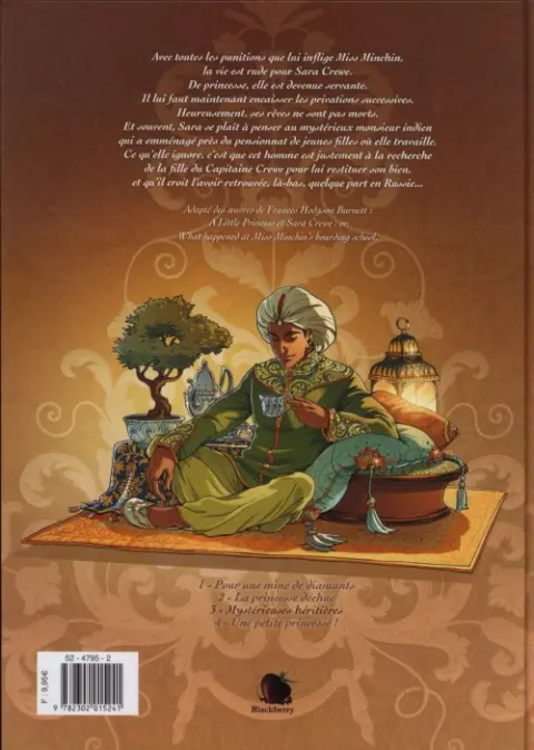 Verso de l'album Princesse Sara Tome 3 Mystérieuses héritières