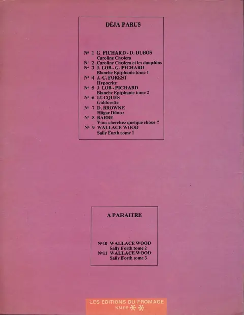 Verso de l'album Sally Forth 1