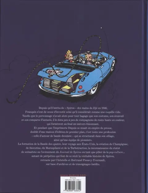 Verso de l'album La Véritable Histoire de Spirou Tome 2 1947-1955