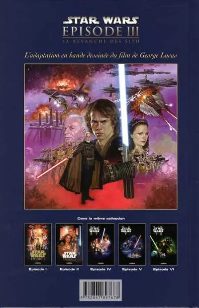 Verso de l'album Star Wars Épisode III La revanche des Sith