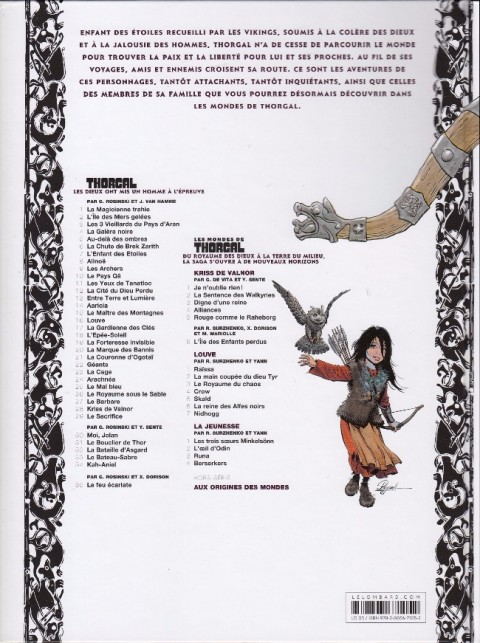 Verso de l'album Les mondes de Thorgal - Louve Tome 7 Nidhogg