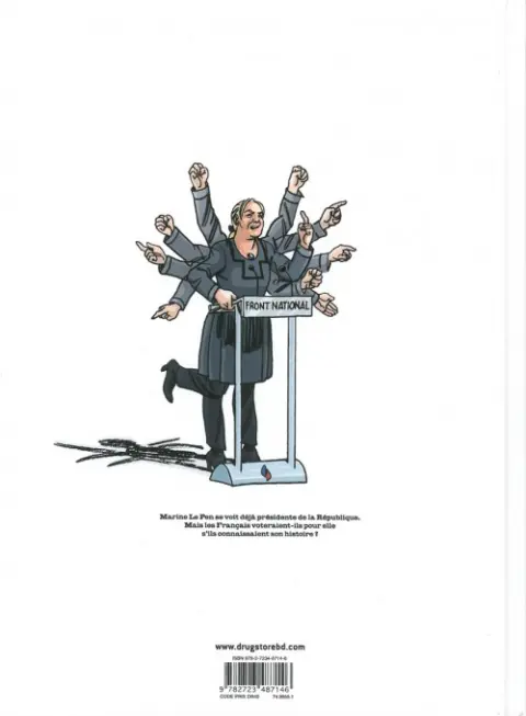 Verso de l'album La Vie secrète de Marine Le Pen