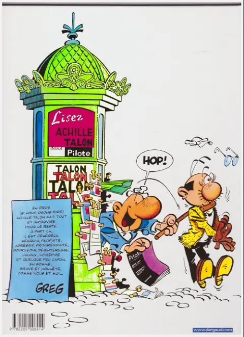 Verso de l'album Achille Talon Tome 6 Achille Talon au pouvoir