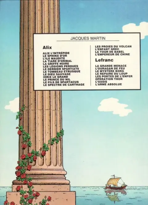 Verso de l'album Alix Tome 3 L'île maudite