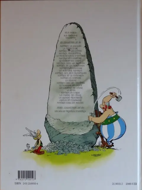 Verso de l'album Astérix Tome 10 Astérix légionnaire