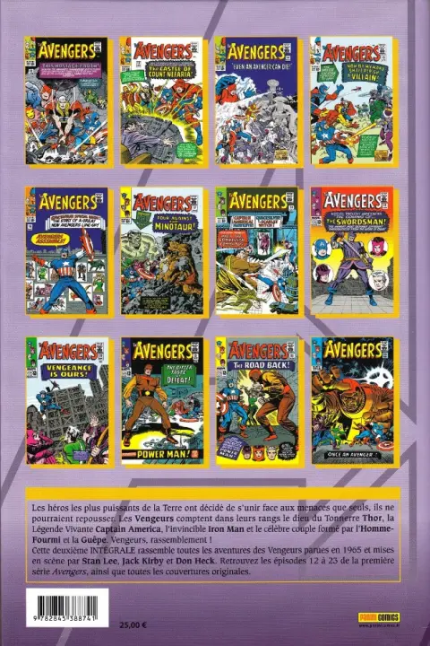 Verso de l'album The Avengers - L'intégrale Tome 2 1965