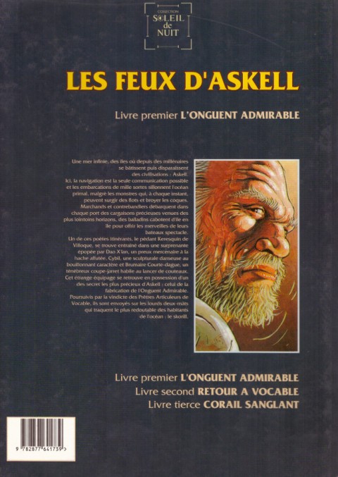 Verso de l'album Les Feux d'Askell Tome 1 L'onguent admirable