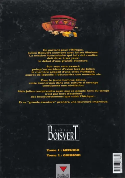 Verso de l'album Julien Boisvert Tome 1 Neêkibo