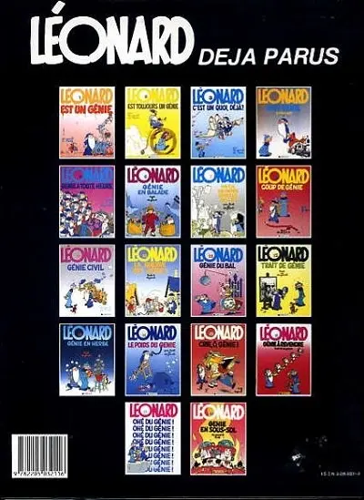 Verso de l'album Léonard Tome 4 Hi-Fi Génie