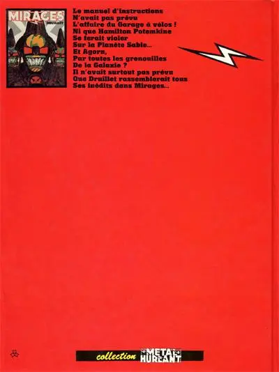 Verso de l'album Mirages
