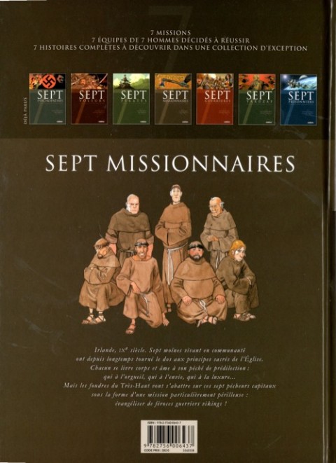 Verso de l'album Sept Cycle 1 Tome 4 Sept missionnaires