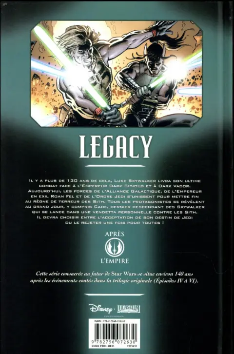 Verso de l'album Star Wars - Legacy Tome 9 Le Destin de Cade