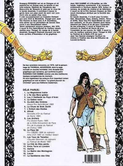 Verso de l'album Thorgal Tome 5 Au-delà des ombres