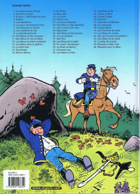 Verso de l'album Les Tuniques Bleues Tome 8 Les cavaliers du ciel