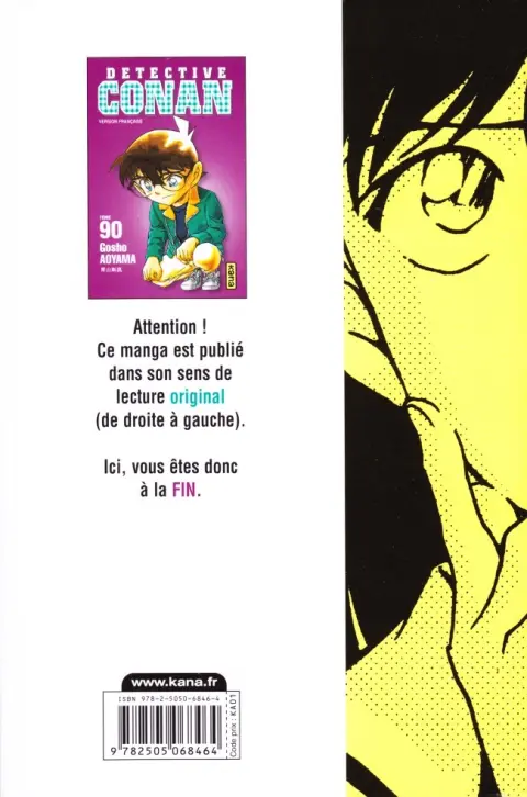 Verso de l'album Détective Conan Tome 90
