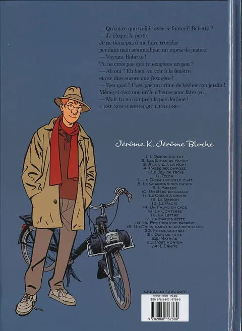 Verso de l'album Jérôme K. Jérôme Bloche Tome 24 L'ermite