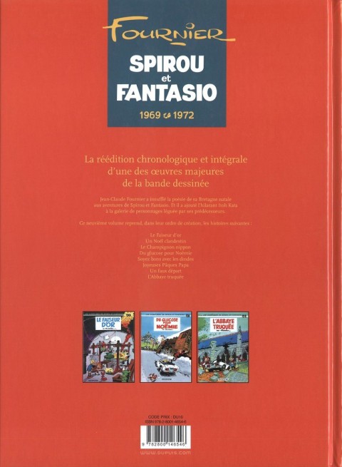 Verso de l'album Spirou et Fantasio - Intégrale Dupuis 2 Tome 9 1969-1972