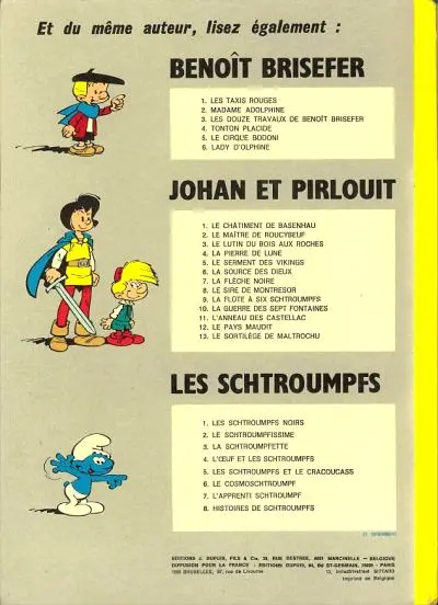 Verso de l'album Benoît Brisefer Tome 6 Lady d'Olphine