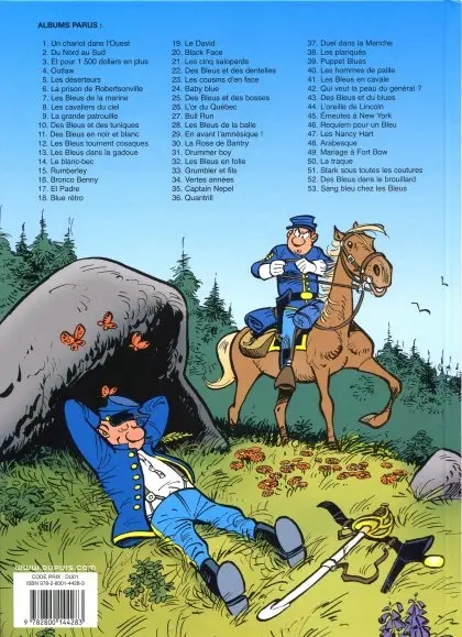 Verso de l'album Les Tuniques Bleues Tome 53 Sang bleu chez les Bleus