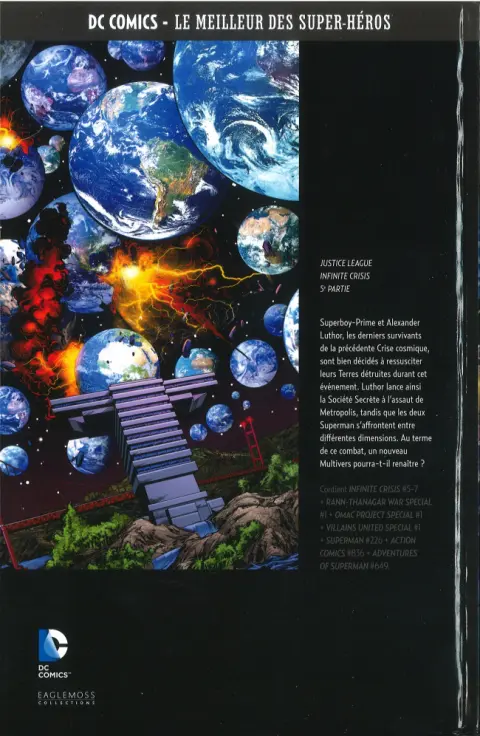 Verso de l'album DC Comics - Le Meilleur des Super-Héros Hors-série Volume 12 Justice League - Infinite Crisis - 5e Partie