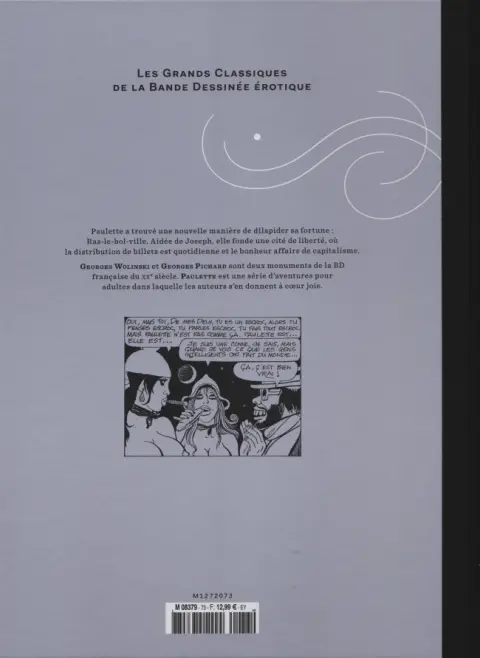 Verso de l'album Les Grands Classiques de la Bande Dessinée Érotique - La Collection Tome 73 Paulette - tome 5