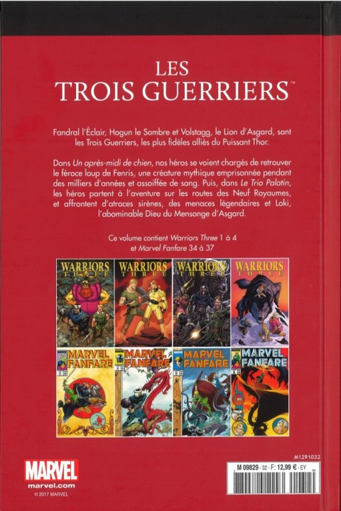 Verso de l'album Le meilleur des Super-Héros Marvel Tome 32 Les Trois Guerriers
