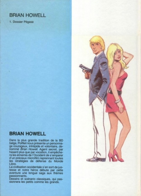 Verso de l'album Brian Howell Tome 1 Dossier Pégase