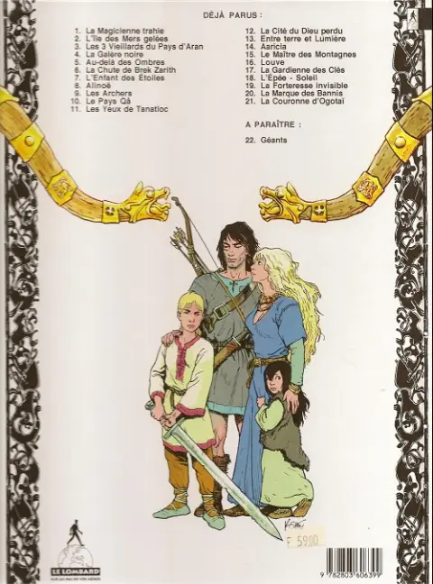 Verso de l'album Thorgal Tome 12 La cité du dieu perdu