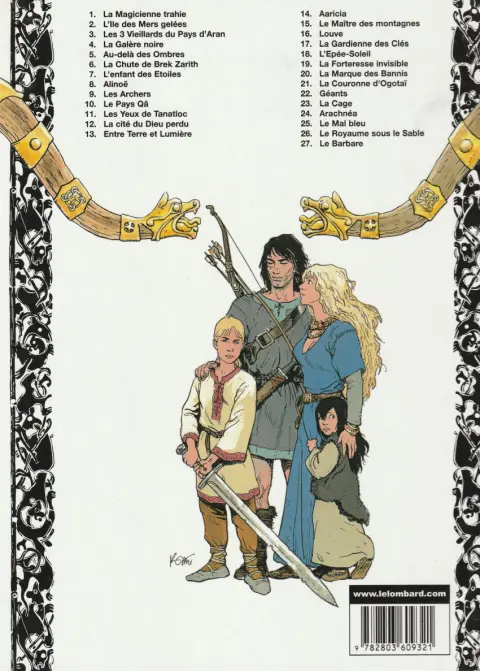 Verso de l'album Thorgal Tome 17 La gardienne des clés