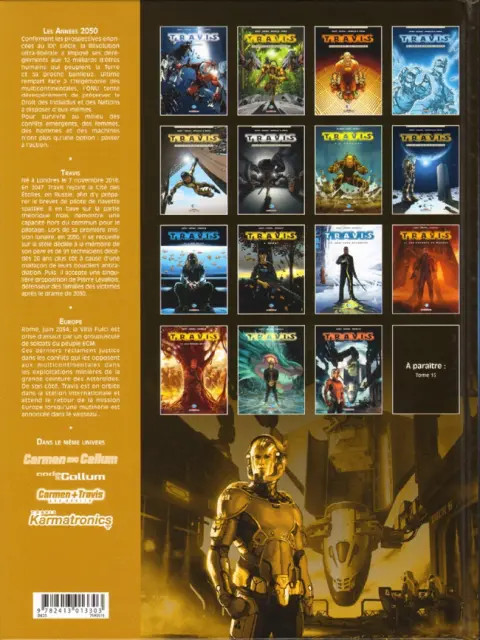 Verso de l'album Travis Tome 14 Europe