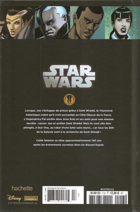Verso de l'album Star Wars - Légendes - La Collection Saison 113 Star Wars Legacy Saison II - IV. Un Unique Empire