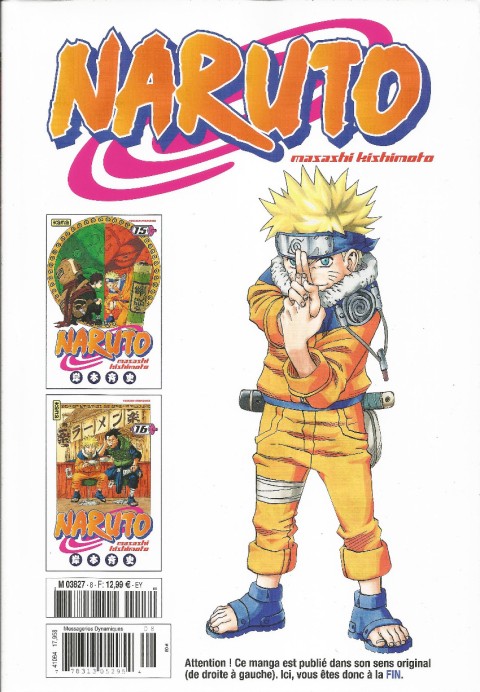 Verso de l'album Naruto L'intégrale Tome 8