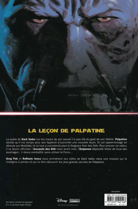 Verso de l'album Star Wars - Dark Vador Tome 2