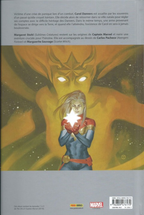 Verso de l'album Captain Marvel : La Vie de Captain Marvel