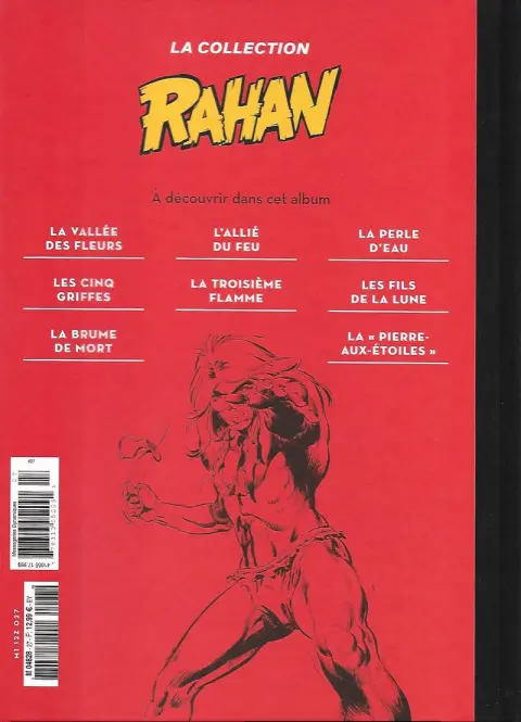 Verso de l'album Rahan La Collection (Hachette) Tome 27