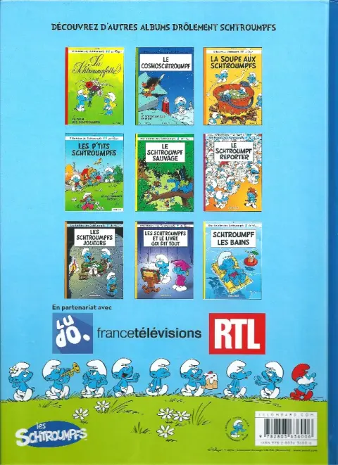 Verso de l'album Les Schtroumpfs Tome 30 Les Schtroumpfs de l'ordre