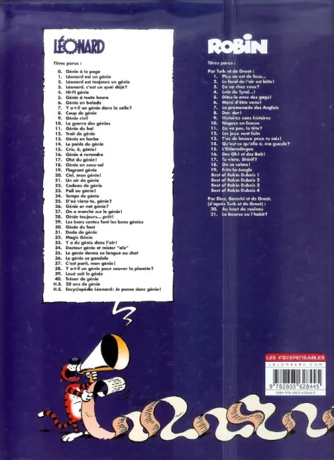 Verso de l'album Léonard Tome 37 C'est parti, mon génie!