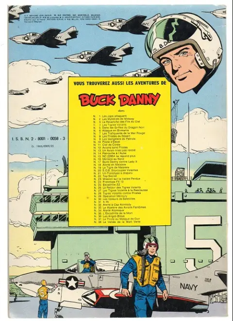 Verso de l'album Buck Danny Tome 21 Un prototype a disparu