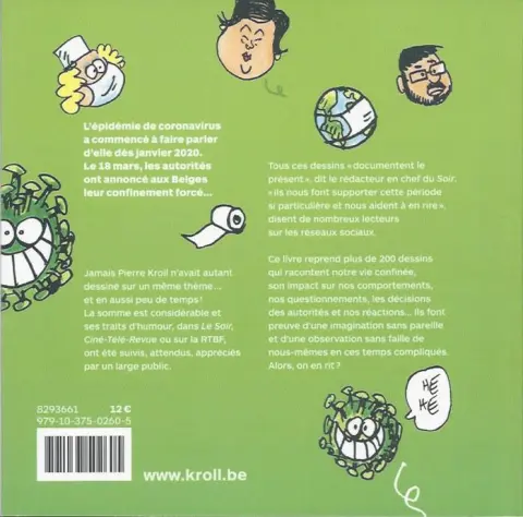Verso de l'album 200 dessins sur une drôle de période