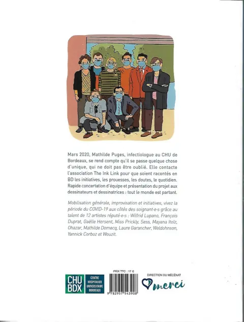 Verso de l'album Faire face Soignants VS Covid-19
