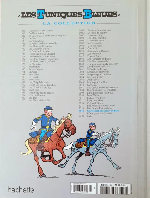 Verso de l'album Les Tuniques Bleues La Collection (Hachette) Tome 54 Carte blanche pour un bleu