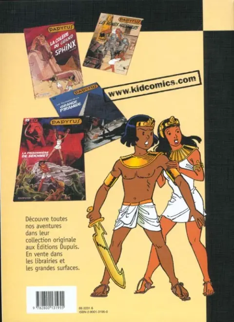 Verso de l'album Papyrus Tome 19 Les Momies maléfiques