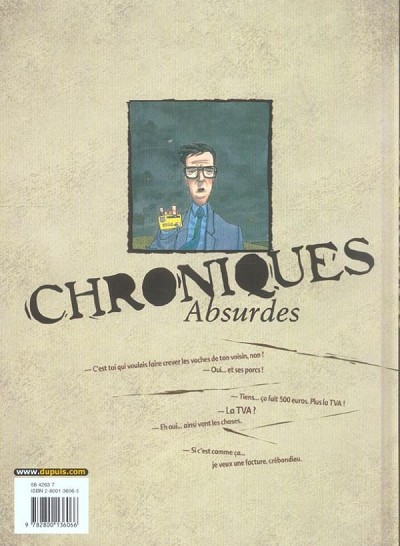 Verso de l'album Chroniques absurdes Tome 2 Un monde de brutes