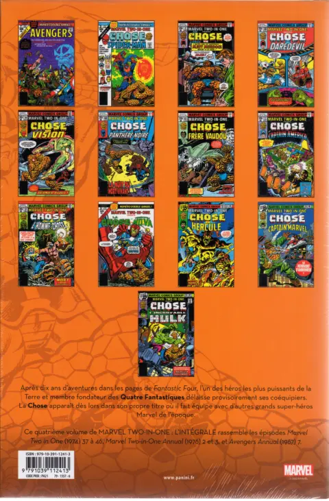 Verso de l'album Marvel Two-in-One - L'intégrale Tome 4 Chose et Spider-Man - 1978