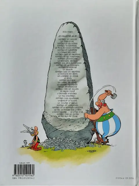 Verso de l'album Astérix Tome 24 Astérix chez les Belges